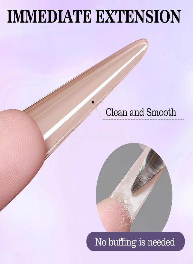 Plman 240 PCS Sandwich Nail Dual Forms, 14 Sizes Nail Tips for Builder Gel, Dual Forms for Polygel, Nail Extension for Beginner & Professional, Create Salon Quality Nail Art at Home (Almond-shaped) - Image 5