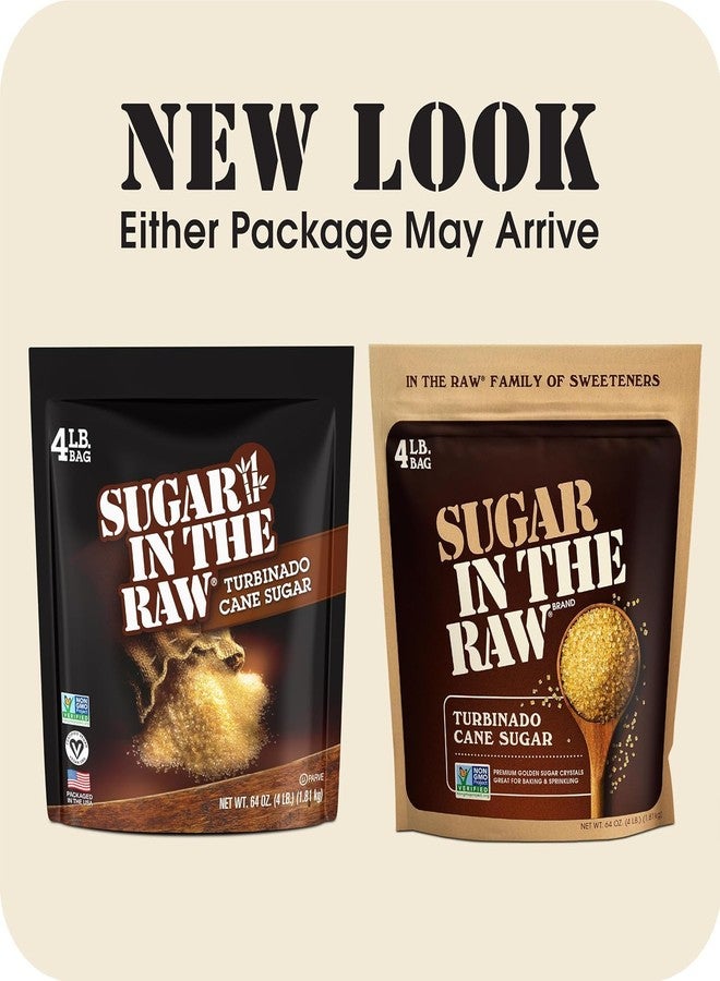 IN THE RAW Sugar In The Raw Granulated Turbinado Cane Sugar, No erythritol, Pure Natural Sweetener, Hot & Cold Drinks, Coffee, Cooking, Baking, Vegan, Gluten-Free, Non-GMO, Bulk Sugar, 4lb Bag (1-Pack) - Image 5