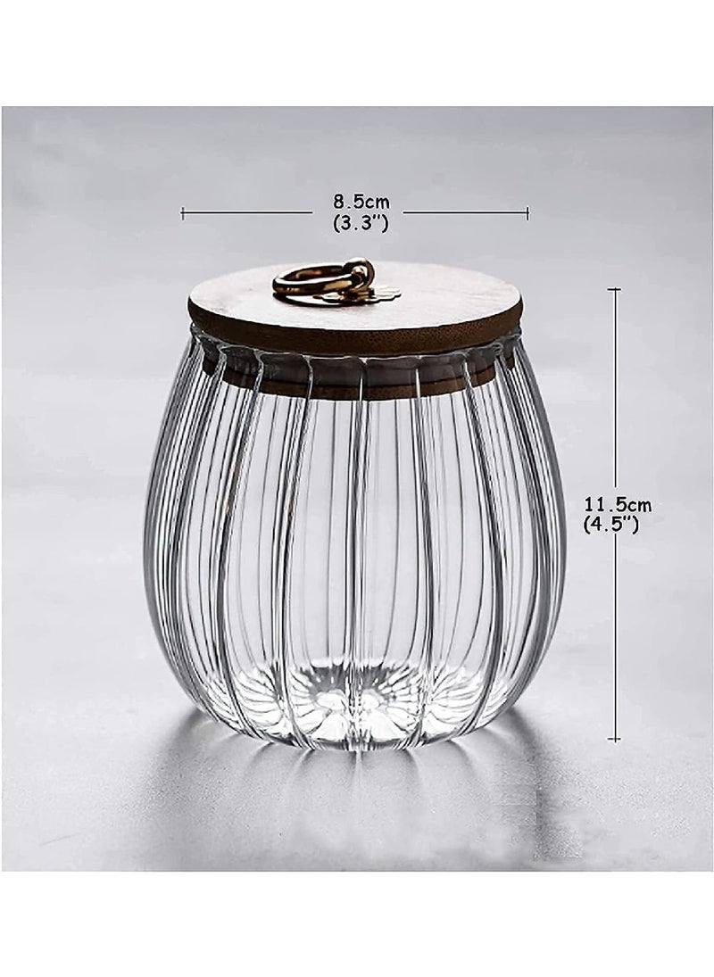 Homesmiths Homesmiths Borosilicate Glass Storage Jar with Airtight Bamboo Lid and Metal Handle, Oval Shape, 700ml – Durable and Stylish Kitchen Storage Solution - Image 5