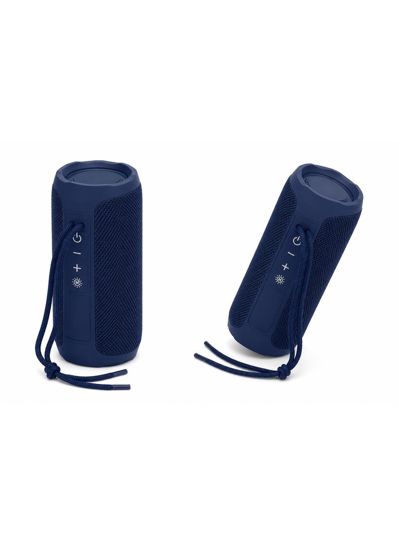 TG-227 Wireless Bluetooth Speaker with RGB LED Light, IPX4 Water Resistant, Blue - Image 2