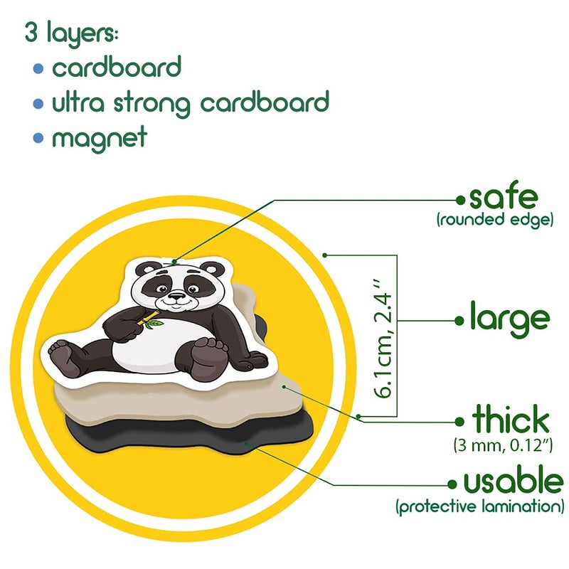 MAGDUM ZOO animal magnets for kids -real LARGE fridge magnets for toddlers- Magnetic EDUcational toys baby 3 year old baby LEARNing magnets for kids- Kid magnets Magnetic THEATRE-jungle animal magnets - Image 4