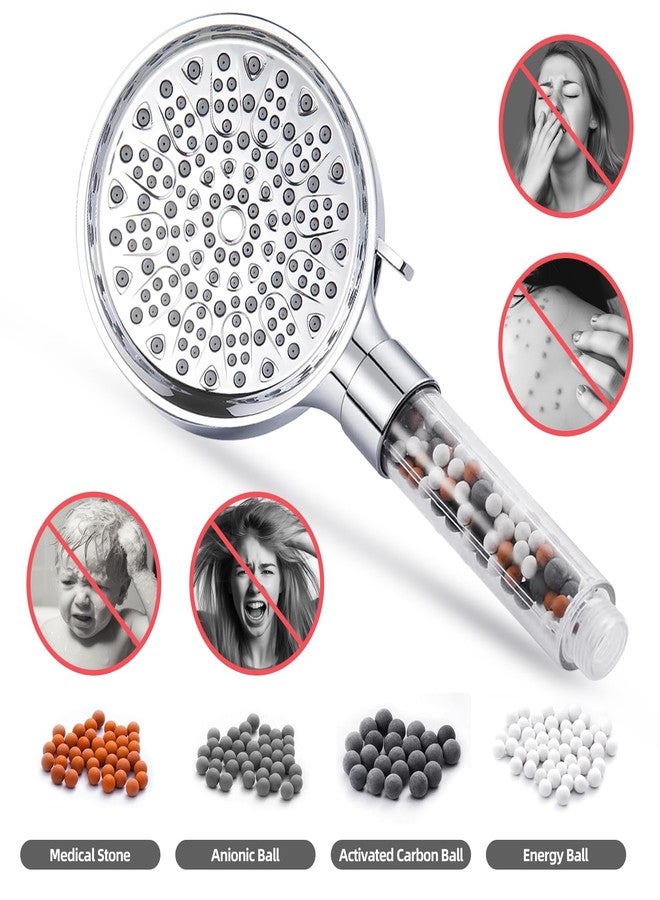 Cobbe 2 Packs Replacement Shower Head Beads，90g Shower Filter Stone Beads，Mineral Stone Balls for Water Filtration，for Filtered Shower Head (Orange Gray White) - Image 2