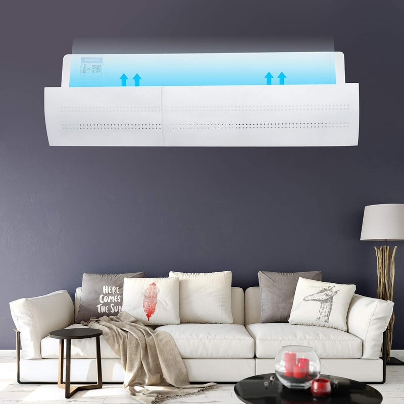 FAD Solutions Adjustable Air Conditioner Wind Deflector Baffle - Telescopic Anti Direct Blowing Retractable Shield Cold AC Cover (2 Plates) - Image 3