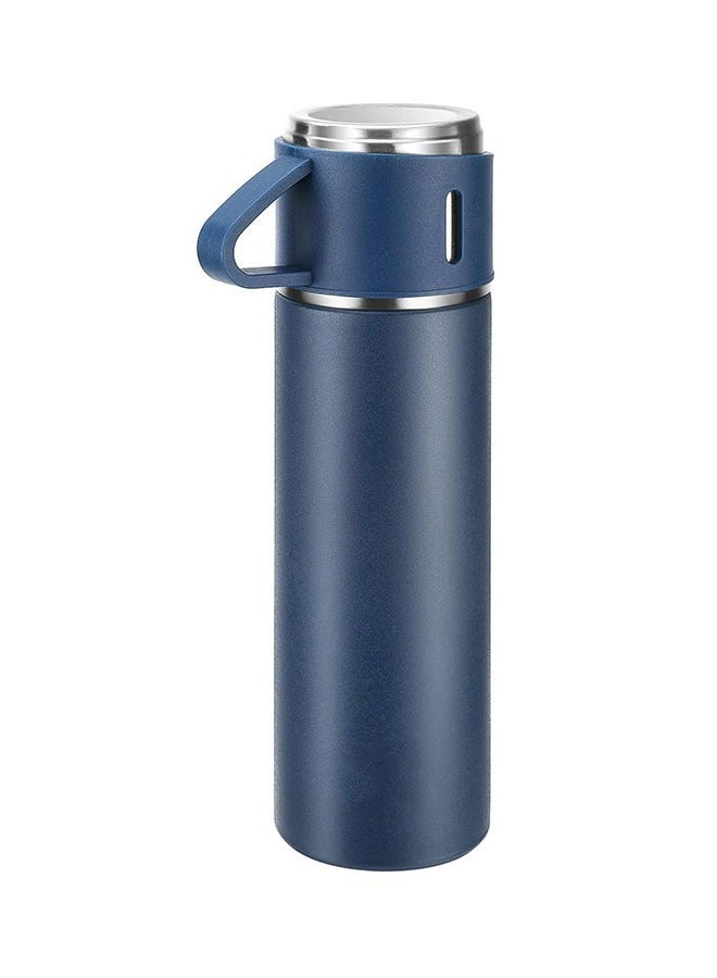Stainless Steel Thermo 500ml/16.9oz Vacuum Insulated Bottle with Cup for Coffee Hot Drink and Cold Drink Water Flask.(Blue,Set) - Image 1