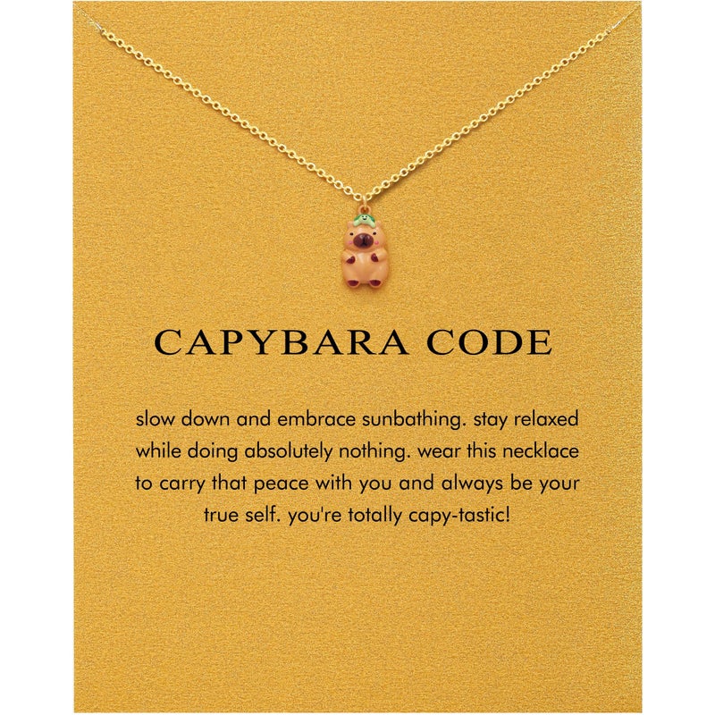 Baydurcan Capybara Necklace Gifts for Women Cute Capybara Stuff Cute Necklace Women - Image 1