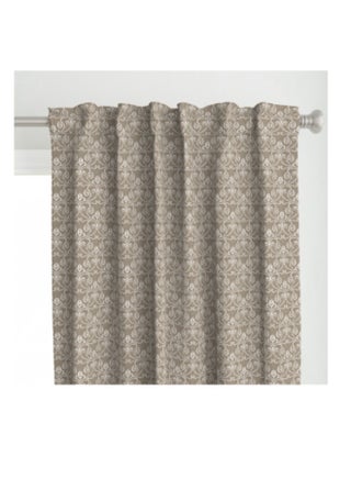 ستارة من الكتان المنزلي من Intex بتصميم لسان خلفي - نسيج مطبوع عليه "نسيم المرج"، فلترة للضوء، ديكور منزلي عصري وريفي - قطعة واحدة