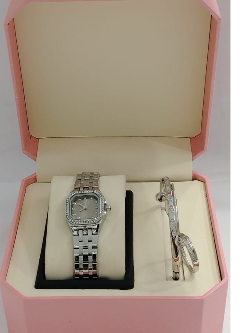 ساعه نسائي استيل استيل درجه اولى