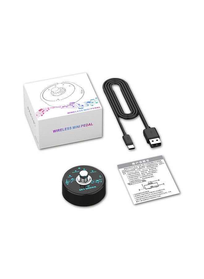 BT MIDI Effector Pedal Mini MIDI Controller Software Effector Controller USB MIDI Controller Wireless Compact Portable Rechargeable Pedal Data Transmission No Delay USB Direct Connection Computer
