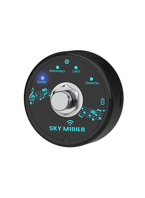 BT MIDI Effector Pedal Mini MIDI Controller Software Effector Controller USB MIDI Controller Wireless Compact Portable Rechargeable Pedal Data Transmission No Delay USB Direct Connection Computer
