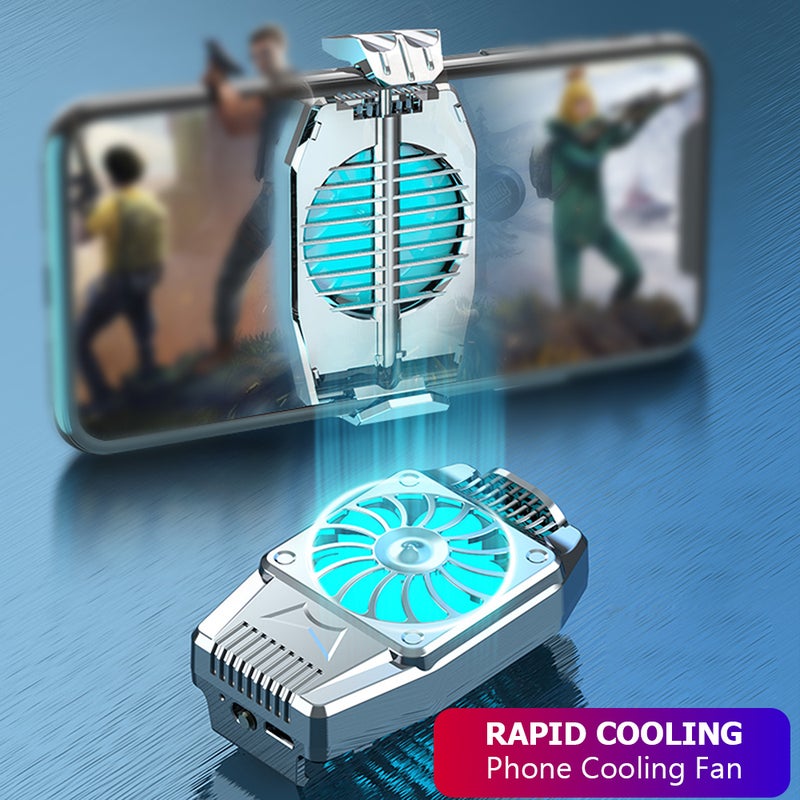 Mobile Phone Cooling Fan Cell Phone Cooler Stretchable Design for 4 to 6.7 Inches Phones Cellphone Cooling Bracket with 9-Leaf Silent Fan for Video Watching Gaming Lives - Image 5