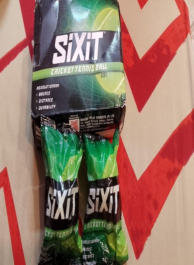 Sixit Green Cricket and Tennis Balls (Pack of - 6) - Image 4