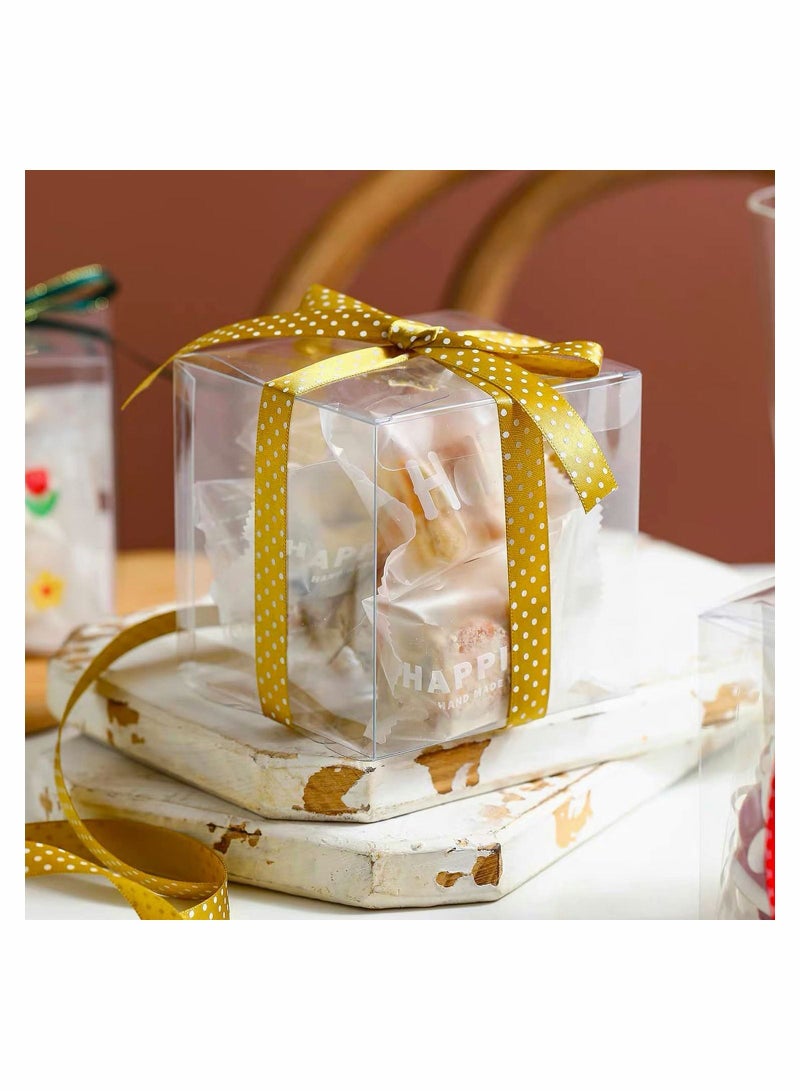 واي آند دي 30 Pcs Clear Favor Boxes Transparent Baking Box Cake Packaging West Point Plastic Gift 4 Inch For Wedding Party - Image 3