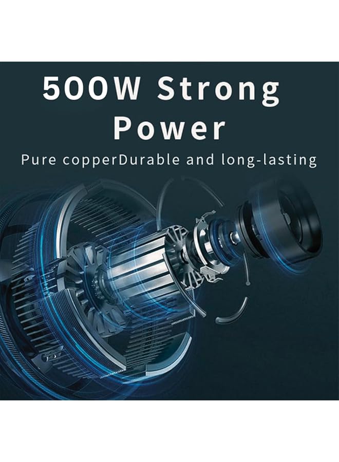 إيروريكس مفرمة لحوم كهربائية 3 لتر من الفولاذ المقاوم للصدأ مفرمة لحوم كهربائية 500 وات محضر طعام للحوم والخضروات والفواكه والمكسرات 3 لتر أسود - Image 4