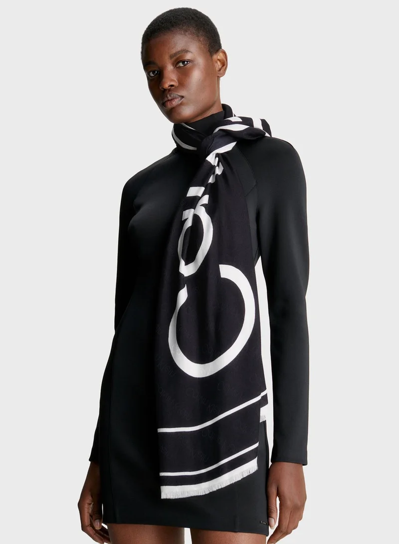 CALVIN KLEIN Logo Jq Scarf