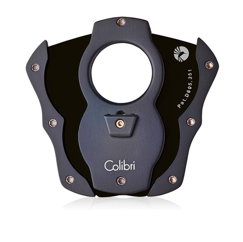 Colibri Premium Cut Cigar Cutter - Ergonomic Stainless Steel, Double Guillotine Style Spring-Loaded Straight Cut Blade, Ideal for up to 62+ Ring Gauge - Gift for Cigar Enthusiasts (Black) - Image 4