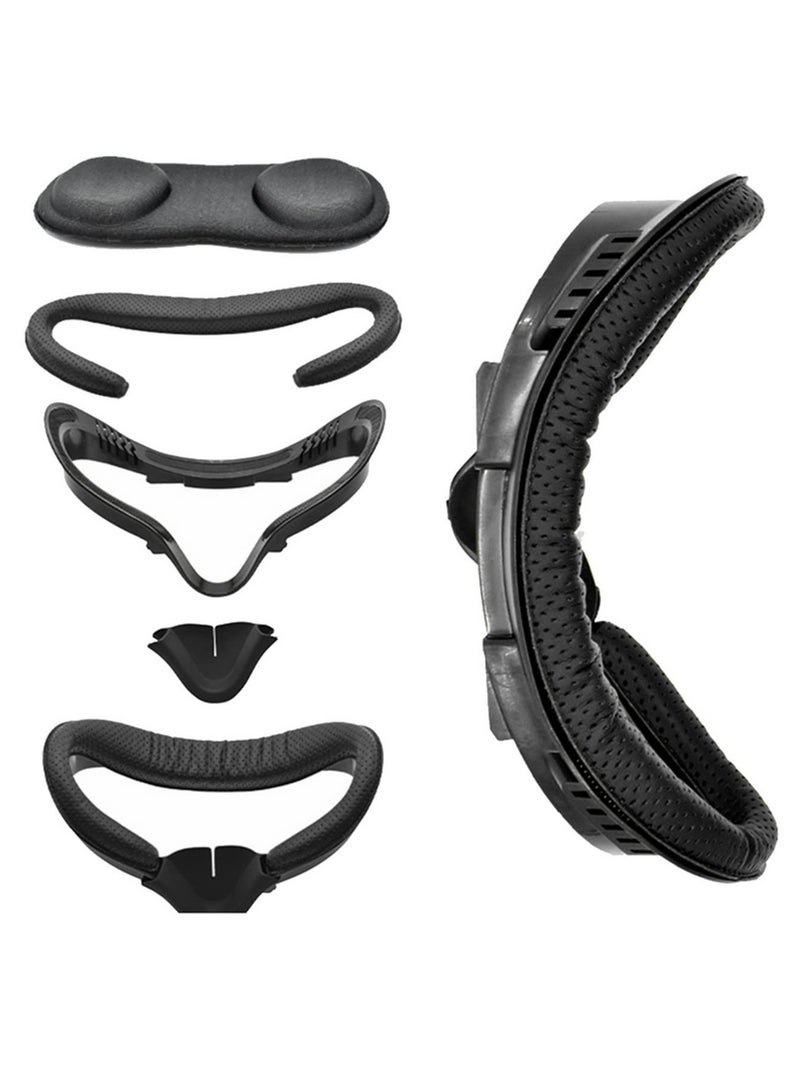 4 in 1 VR Facial Interface Bracket PU Leather Foam Pad Anti Leakage Nose Pad Lens Cover Protective Set for Oculus Quest 2 Accessories Kit - Image 1