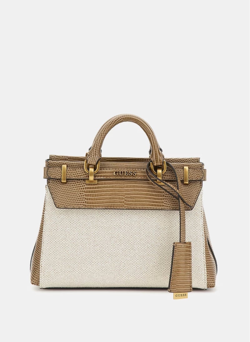 GUESS Sestri croc-look mini handbag - Image 1