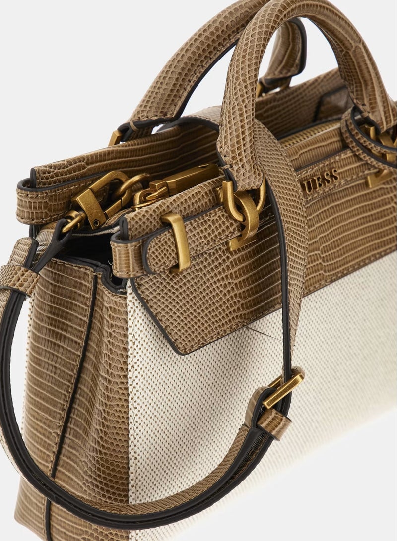 GUESS Sestri croc-look mini handbag - Image 3