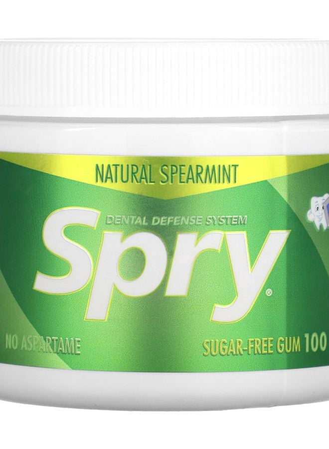 Xlear Spry Chewing Gum Natural Spearmint Sugar Free 100 Pieces 
