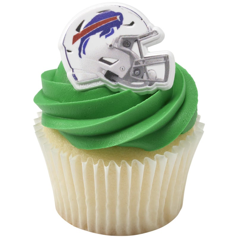 DecoPac DecoPac NFL Buffalo Bills Helmet Rings  24 Football Cupcake Decorations  Officially Licensed  Football Rings  Food Safe Cake Toppers - 24 Pack  - Image 5