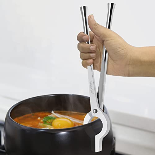 Plantex Stainless Steel Kitchen Pincers/Pakkad/Sandasi/Sansi/Utensils Holder (Chrome) - Image 3
