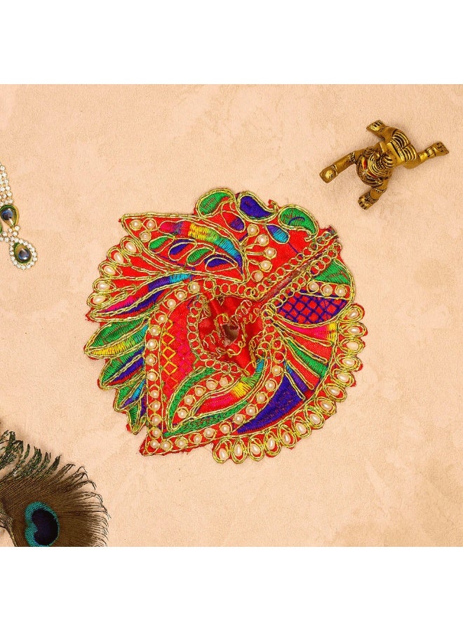 Aksharveda Embroidered Shree Krishna Poshak  – Traditional Laddu Gopal Dress & Shringar - Image 2