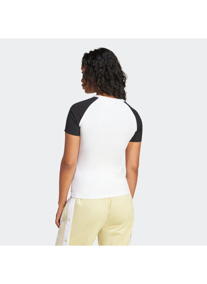 adidas Originals Adicolor 3 Stripe Raglan T-Shirt - Image 2