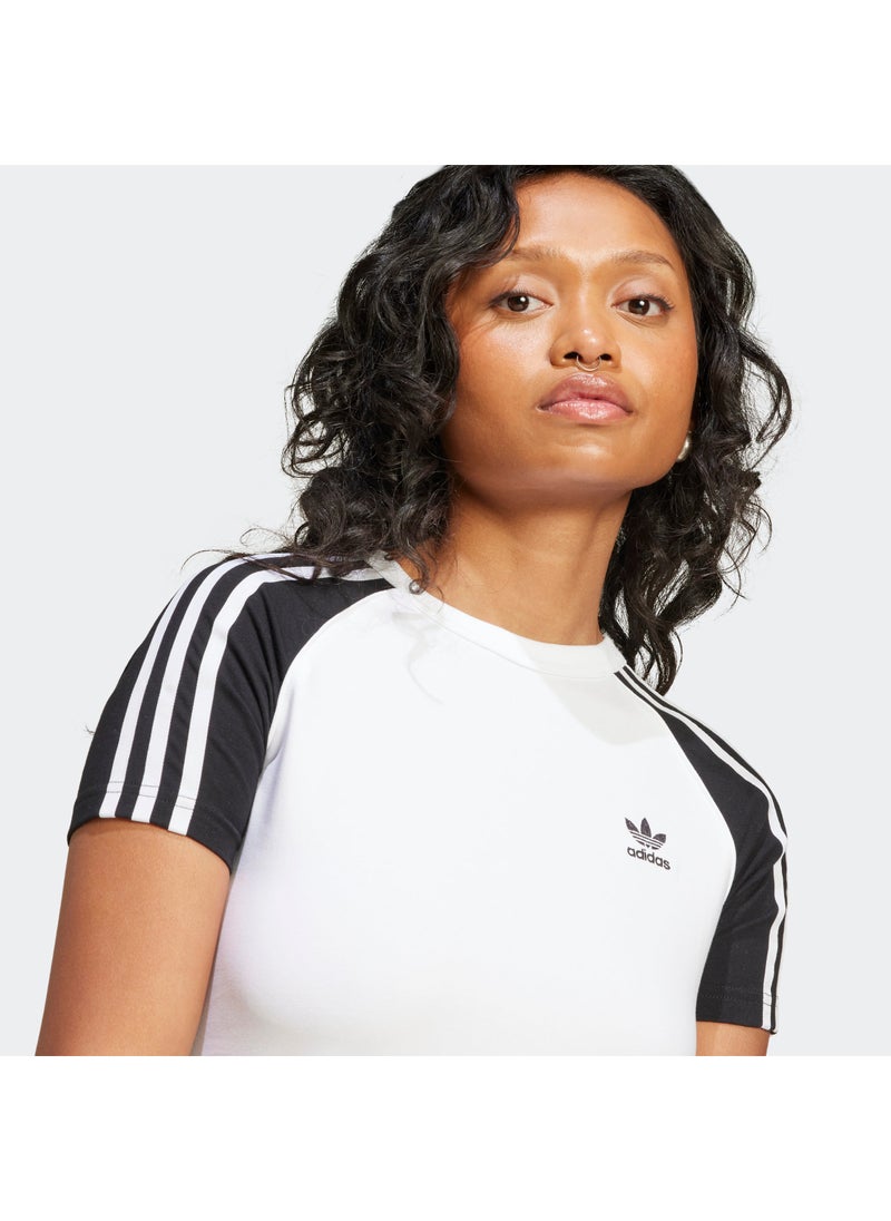 adidas Originals Adicolor 3 Stripe Raglan T-Shirt - Image 3