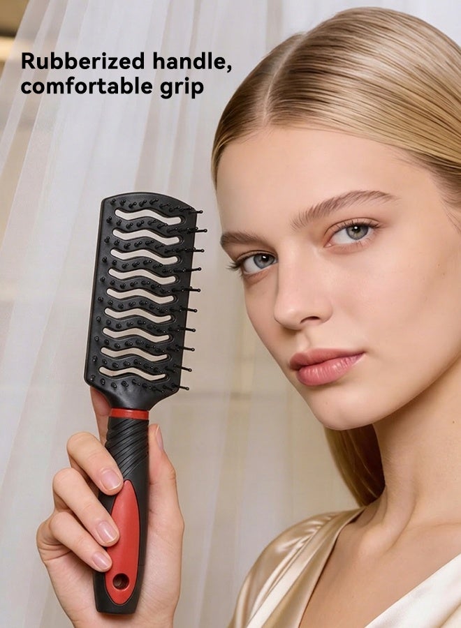 New Hair Brush Set 5-Piece Professional Salon Kit for Women&Man with Mirror & Stand Hairdressing Styling Tool - Image 4