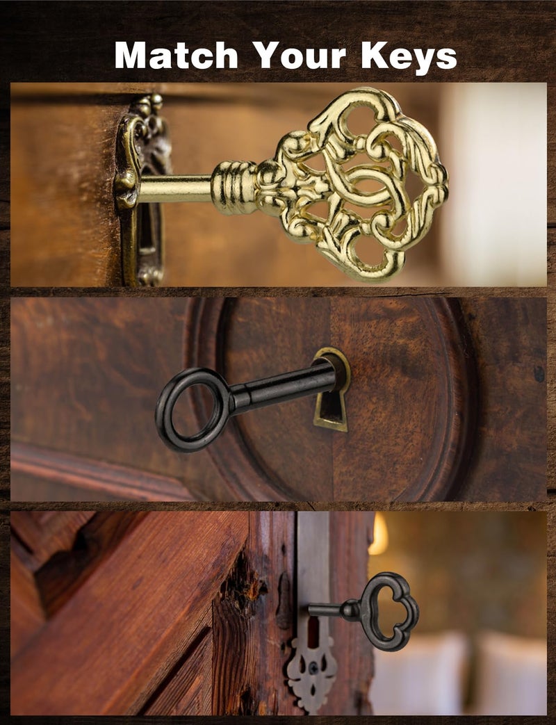 Mellbree Skeleton Key Set, 26-Key Universal Replacement Skeleton Keys Kit for Antique Dresser, Chinese Cabinet, Antique Furniture and Old Style Cabinets or Doors, Collectible Gift - Image 2