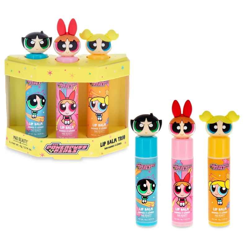 Mad Beauty Powerpuff Girls Super Cute - Lip Balm Trio