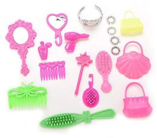 iDream Doll Accessories Set (50 Pieces) Includes Shoes, Bags, Mirror, Hangers, Comb, and Bracelets Perfect Playset for Doll Customization and Fun!,for Kid, Teen, Youth,multicolor - Image 4