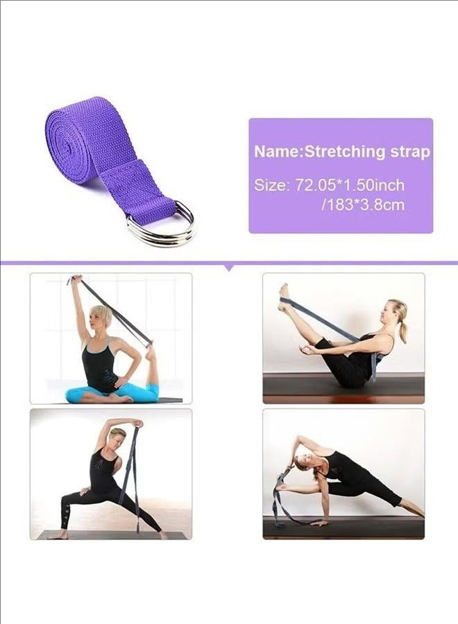 Generic 5pcs yoga equipment set yoga ball exercise gymnastics Pilates fitness ball exercise block yoga resistance ring belt, easy to use - Image 2