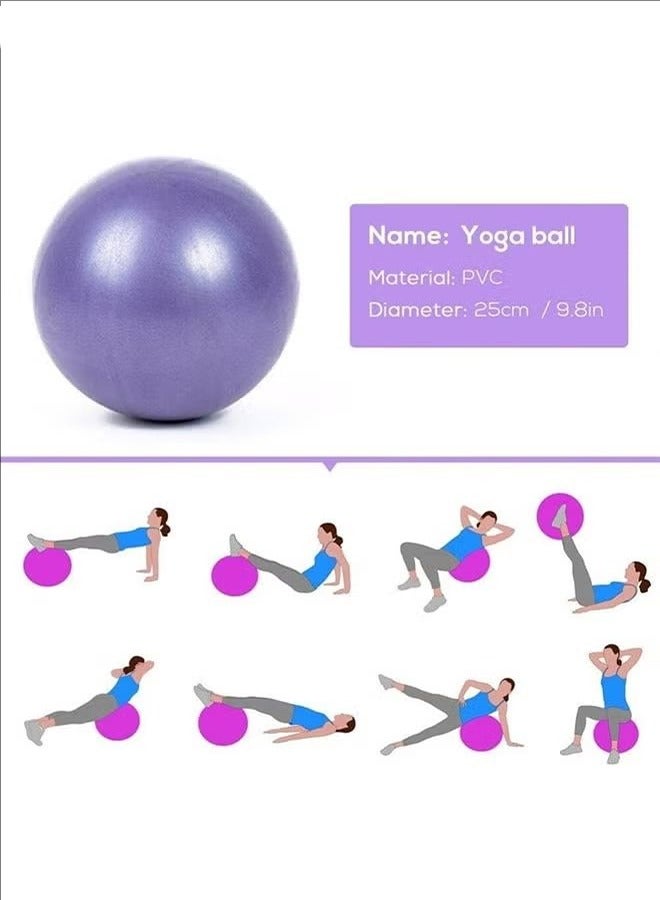Generic 5pcs yoga equipment set yoga ball exercise gymnastics Pilates fitness ball exercise block yoga resistance ring belt, easy to use - Image 3