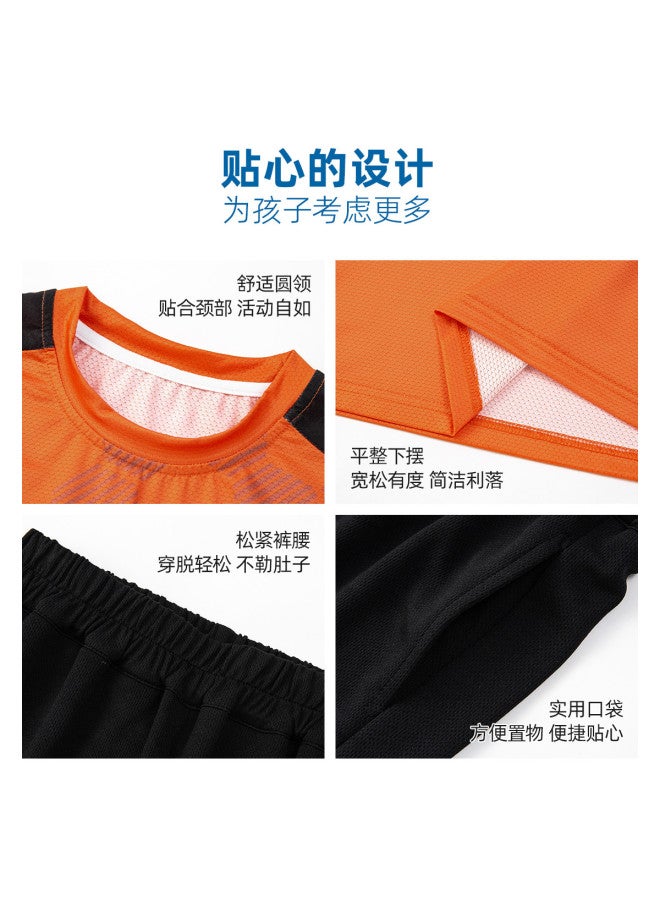 Bumblebee Boys' Outfit Kids' Summer Clothes 2025 New Arrival Breathable Short Sleeve Basketball Jersey Two-piece Set - Image 5