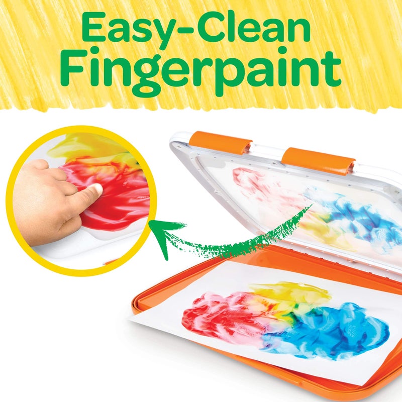 Crayola Washable Finger Paint Station, Less Mess Finger Paints for Toddlers, Sensory Toy, Toddler Activity, Gift for Toddlers - Image 4