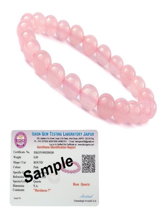 Anant Infinity Certified Stone Natural Healing Stone Crystal Round Beads 8 mm Bracelet For Men, Women, Boys, Girls AI155 - Image 5