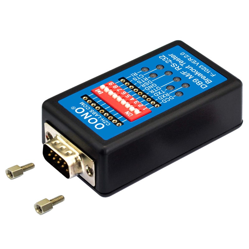 OONO RS232 Breakout Tester LED Monitor, DB9 Male to Female Breakout Module - Image 4