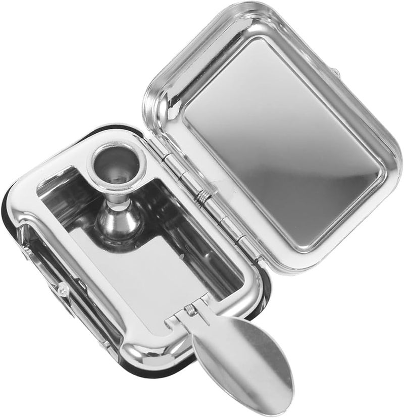 Stainless Steel Portable Ashtray with Lid Windproof Pocket Car Travel Smokeless Ash Pouch - Image 2