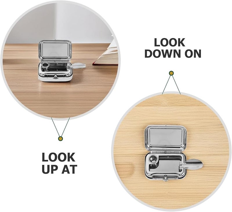 Stainless Steel Portable Ashtray with Lid Windproof Pocket Car Travel Smokeless Ash Pouch - Image 4