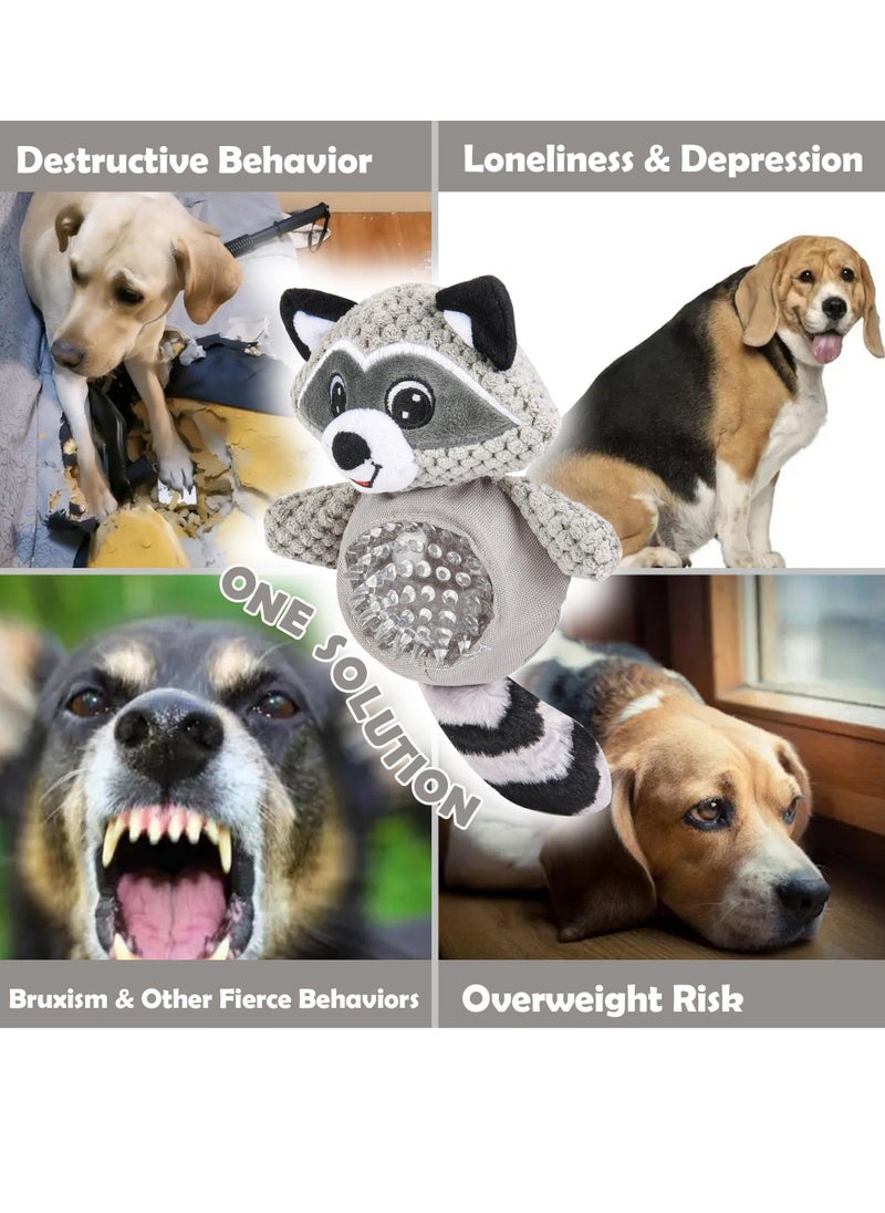 Dog Squeaky Toys Plush Stuffed Dog Toy for Small Breed Squeaky Fun Shape Teeth Grinding Chew Toy with Crinkle Paper Tail for Small Medium Large Dogs Puppy Pet Toys for Teething - Image 4