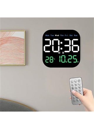 Digital Wall Clock Large Display, 9'' LED Digital Clock with Remote Control for Living Room Decoration, Week/Date/Temperature in 3 Colors, Auto Brightness, Standing & Hanging - pzsku/Z3AA1960C9B6C1C2532C4Z/45/1742577768/2ce8485e-477c-4add-8eb9-4d2d357eb33a