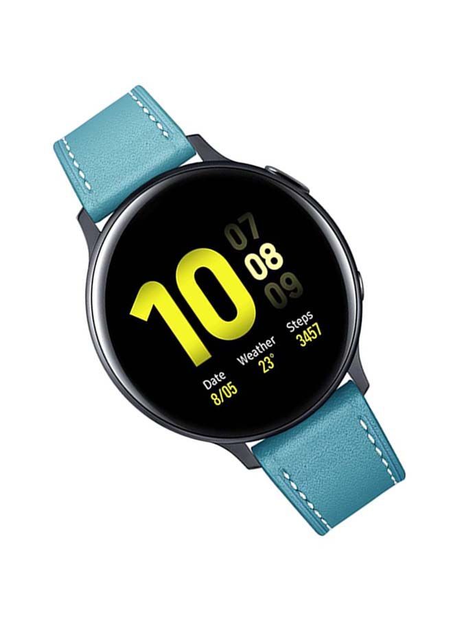 NIBEMINENT Genuine Leather Replacement Band 20mm For Samsung Active 2 40/44mm Supreme Style Blue - Image 5