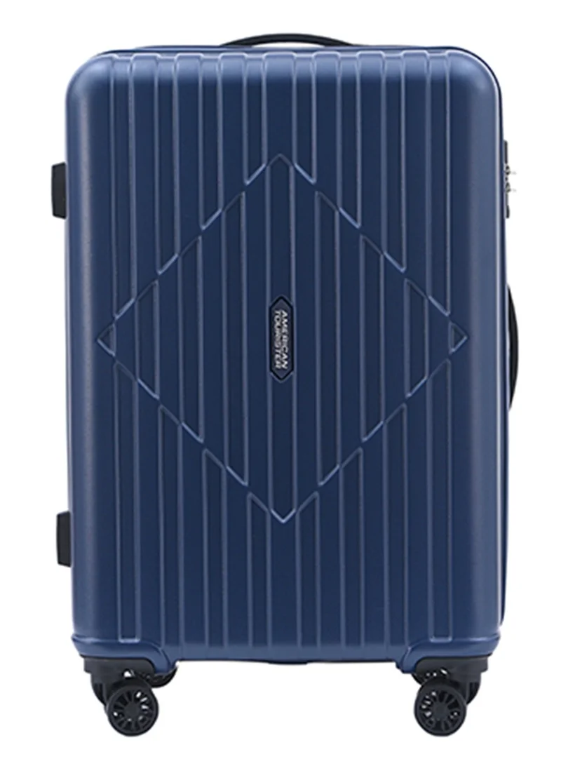 American Tourister  Skytrac DW V2 Suitcase, Check-In Size 68 cm / 25 inch, 4 Spinner Wheels, Hard Top, Polypropylene, Navy Blue|TSA Combination Lock|Scratch & Impact Resistant Material - 3 Years Global Warranty  | Best Price UAE