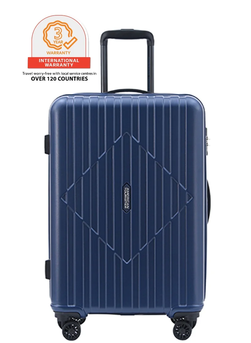 American Tourister  Skytrac DW V2 Suitcase, Check-In Size 68 cm / 25 inch, 4 Spinner Wheels, Hard Top, Polypropylene, Navy Blue|TSA Combination Lock|Scratch & Impact Resistant Material - 3 Years Global Warranty  | Best Price UAE