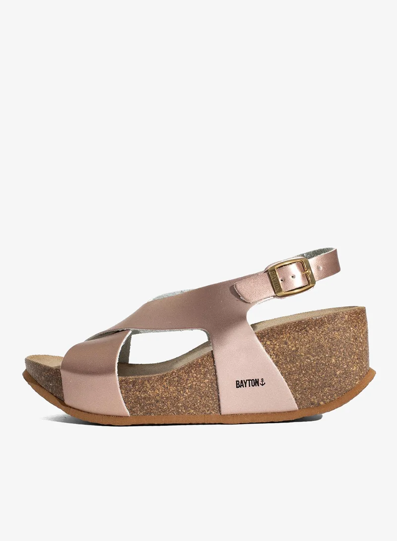 BAYTON Rea Strappy Mid Heel Wedges