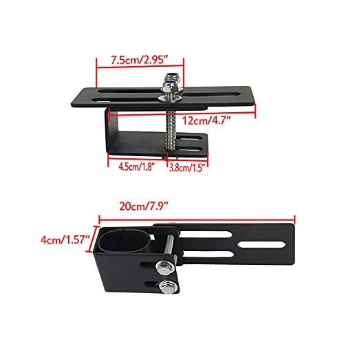 Generic RIGIDON 2 Pcs Car Roof Rack Light Bracket, Adjustable Portable Crossbar Luggage Rack Bumper Bull Bar Mounting Holder for LED Work Light Bar, Use for Car Off road SUV 4x4 ATV  - Image 2