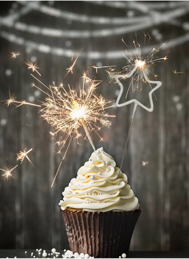 Wondercandle Silver Star Sparkler Candle
