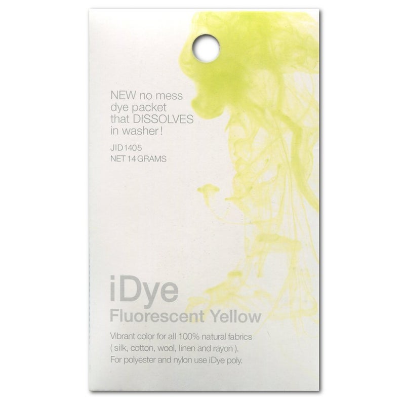 Jacquard Idye Natural Fabric: Fluor Yellow - Image 2