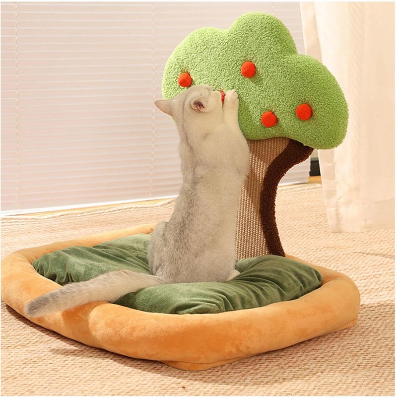 Cat Bed with Scratching Post with Nature Sisal Scratching Post, Cat Tree with Bed for Indoor Large Cats and Kittens,C(64×52×60CM) - Image 1